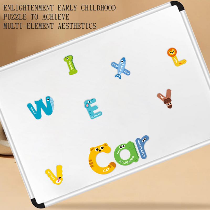 Magnetic Alphabet Letters 26 Letters Uppercase Magnets Colorful Educational Learning Tool Cute Animal Alphabet Magnets For