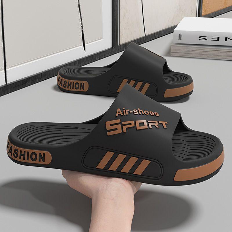 Fashion Men's Home Slippers No Smelly Feet Sandals Outer Wear Trend Slippers House Man New 2025 Thick Bottom Super Soft Male Toilet