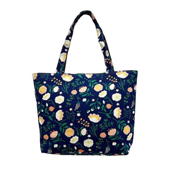 Etnický styl Retro potisk Taška přes rameno Velká kapacita Prošívaná nákupní taška do ruky