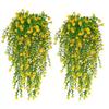 Outdoor Artificial Green Plants & Vines: Eucalyptus Camellia 69 Mesh Wall Hanging