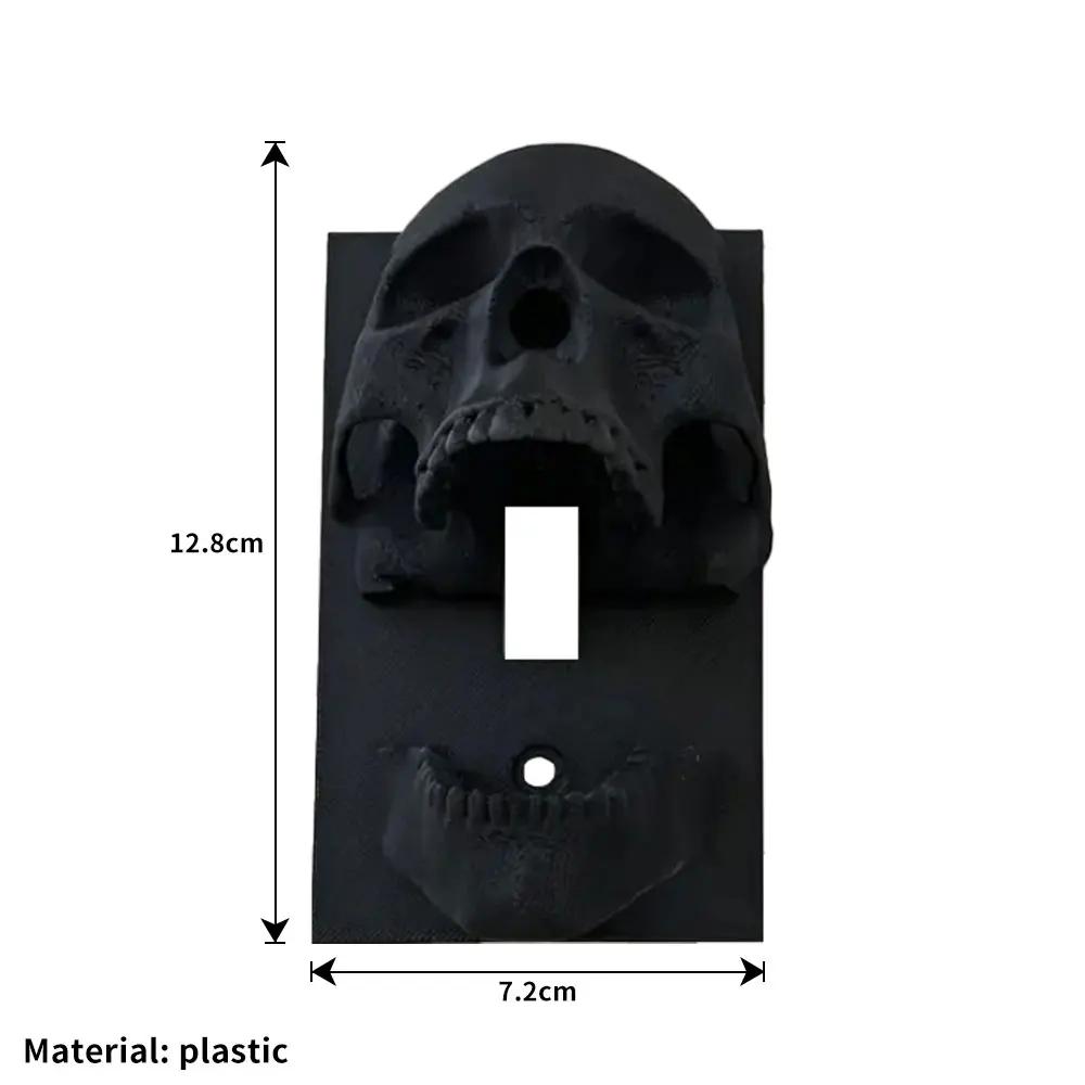 Gothic Style Skeleton Switch Panel Cover Decorative 3D Printed Wall Skull Light Switch Plate Scary Home Decorative Ornament Gift