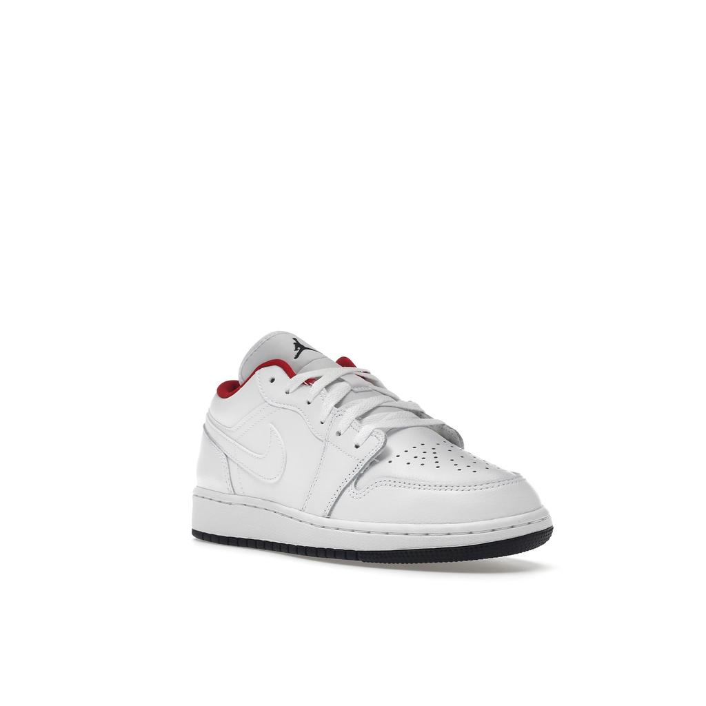Air Jordan 1 Low GS White Gym Red Kids Sneakers University-Blue Black 553560-164