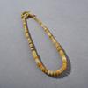 Summer Niche Design Literary Retro Yellow Gemstone Beaded Collarbone Chain Copper Plated 18K Real Gold Necklace Women