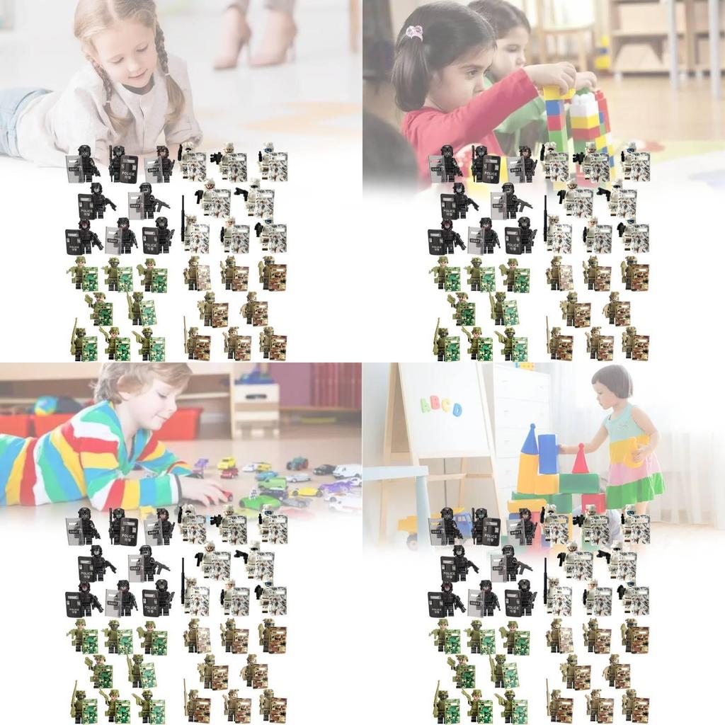 Figuras de Ação Militares Compatíveis Polícia Fantasma Forças Especiais Brinquedos de Construção Para Crianças