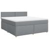VidaXL Sommier à lattes de lit avec matelas Gris clair 180x200cm Tissu 3289052