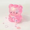 Mini Glitter Bear Squeeze Toy Stress Relief Clear Bear Stress Sugar Ball Sensory Toy Soft Slow Rising Decompression Fidget Toy