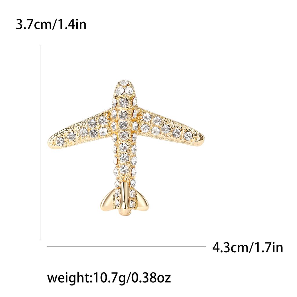 Mode Strassstein Flugzeug Brosche Nische High-End Damen Kleid Anzug Schmuck Corsage mit Nadel