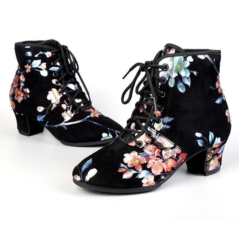 Women's High Top Shoes Soft Sole Dance Shoes Women Ballroom Dancing Modern Tango Jazz Performance Practise Salsa Shoes