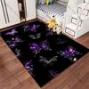 Colorful Glowing Butterflies In Darkness Carpet Yoga Living Room Room Decor Children's Crawling Mat Doormat Area Rug