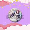 Cartoon Monogatari Series Badge Anime Hitagi  Koyomi Araragi Lapel Pins Round Brooches for Bag Clothes Hat Decor Jewelry Gifts