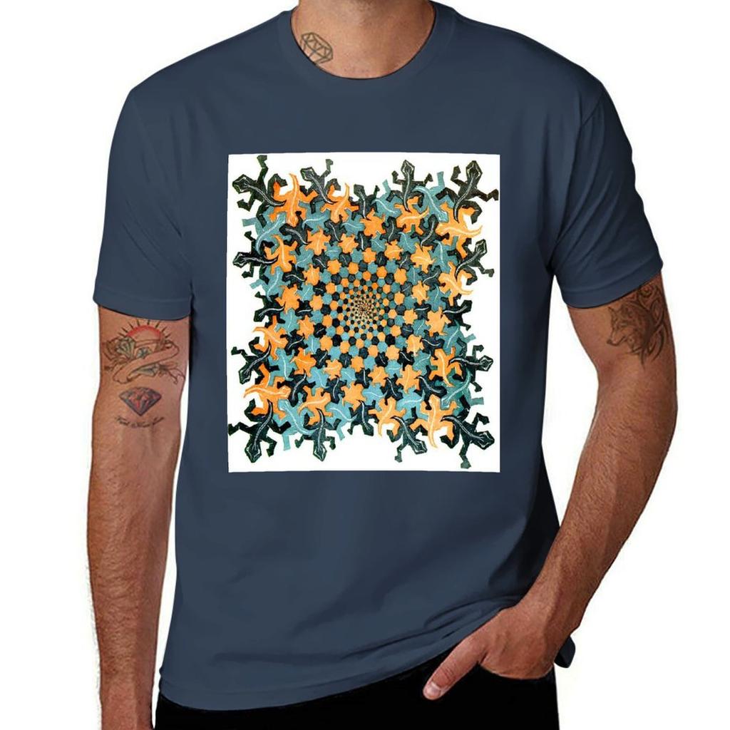 M C Escher Tshirt Antifade Casual Tee Shirt