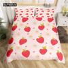 Duvet Cover Lovely Cartoon Strawberry Bedding for Girl Teen  Set Microfiber Blue Star Yellow Floral Quilt Cover Bedroom Decor