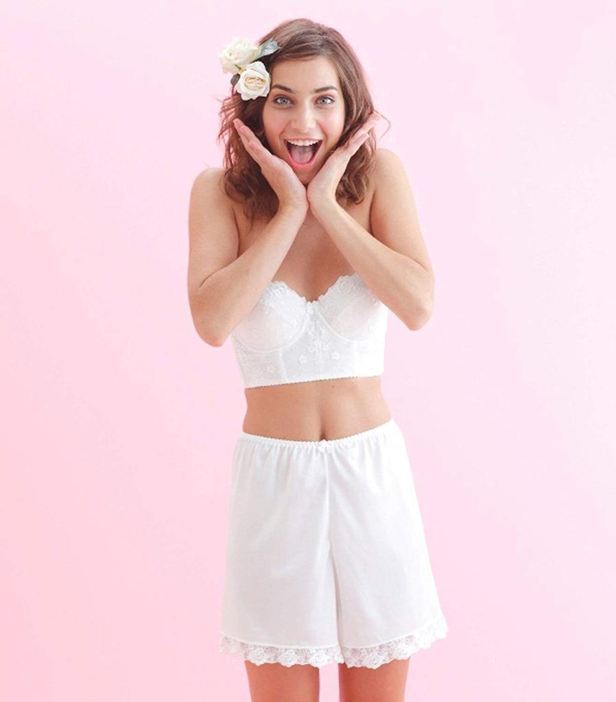 de White flared wedding [Salon M] pants, M, L, LL, dress, (LL)