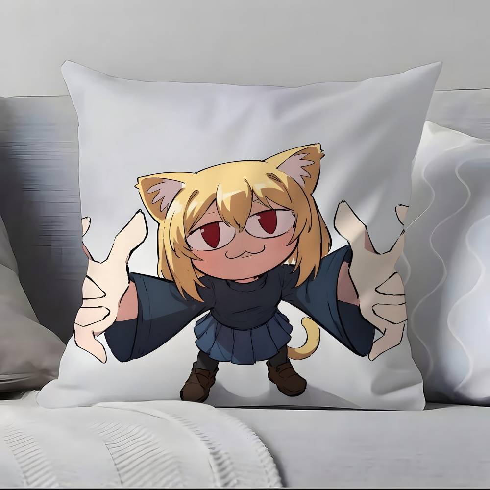 Neco Arc F-F-Lustig M-Meme K-Kawaii Kissenbezug Kissenbezug Weich Hautfreundlich & Bequem Mit einem Verdeckten Reißverschluss