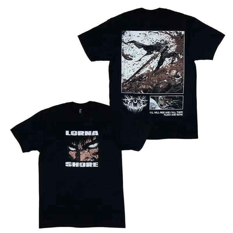 

2026 Summer LORNA SHORE Band Black Gold Dark Rock Printed Cotton Men s and Women s T-shirt High Quality Short Sleeve T-shirt XXXL білий