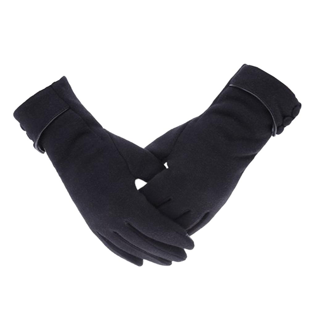 Windproof Warm Gloves with Fleece Lining Waterproof Winter Gloves Women Touch Screen Hand Warmer for Outdoor Sports