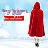 Unisex Gold Velvet Santa Claus Cloak: Christmas & Little Red Riding Hood Costume
