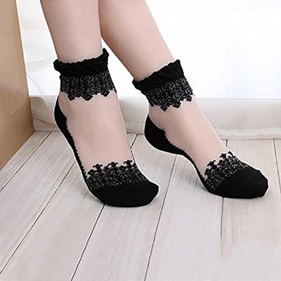 Socks Ultra-thin Breathable Lace Short Ankle Socks for Gift