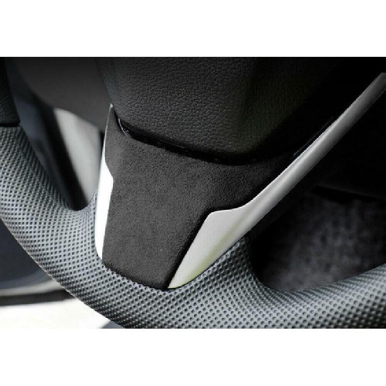 Steering Wheel Strip Panel Cover Trim For Honda Civic 10th 2016- Black Suede