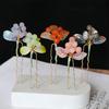 Ancient Hairpin with Red Wild Berries Glass Embellishment - Versatile U-Shaped Hanfu Headwear