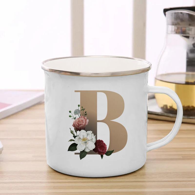 26 A To Z Initials Glod Letter Mugs Print Enamel Mug Coffee Cup Drinkware Personalized Gift Unusual Tea Cup Cupshe Custom Cups