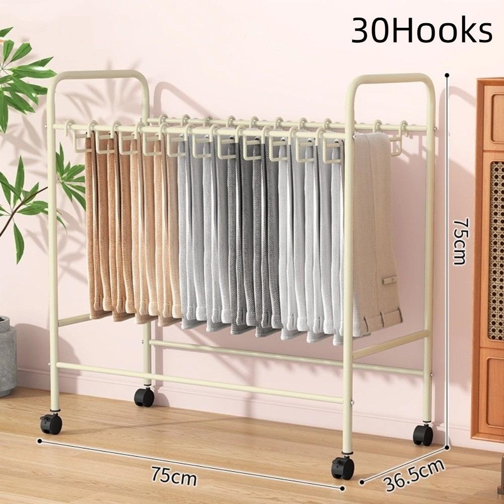 Floor-standing Pants Storage Rack Multifunctional Pulley Wheel Hanging Rack Space Saving Clothes Storage Rack Clothes Storage