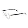 Prada [Available prescriptions] Brand logo, alloy, square, optical glasses, men's, silver Silver 55 in original box and bag