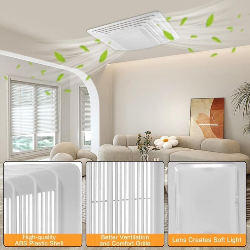 ABS Bathroom Ventilation Grille with Noise Reduction Designs S97013662 Tool Easy Mounting Systems Air Circulation Grille