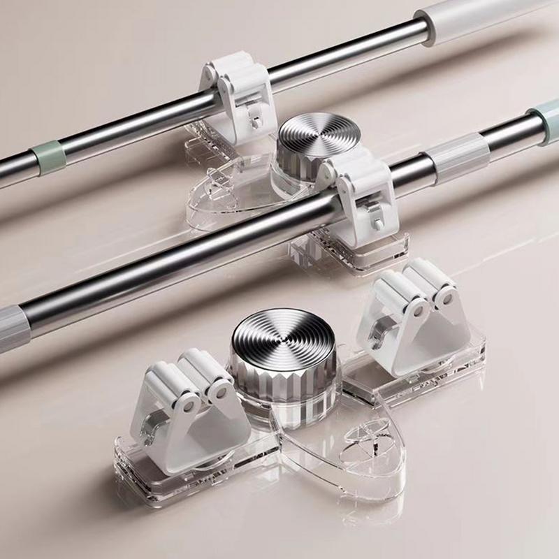 Suction Cup Broom Holder Broom Mop Hanger Mop Gripper Storage Tool Rack for Easy Storage and Organization Broom and Mop Storage