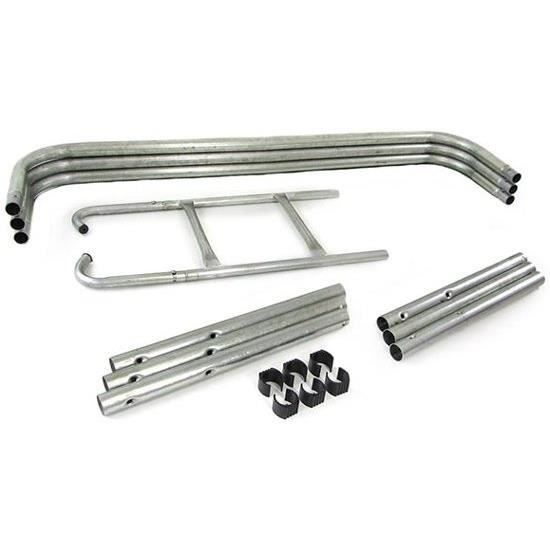 Trampoline extérieur VIKING CHOICE - bleu - 366 cm - pour enfant - avec échelle et filet de sécurité