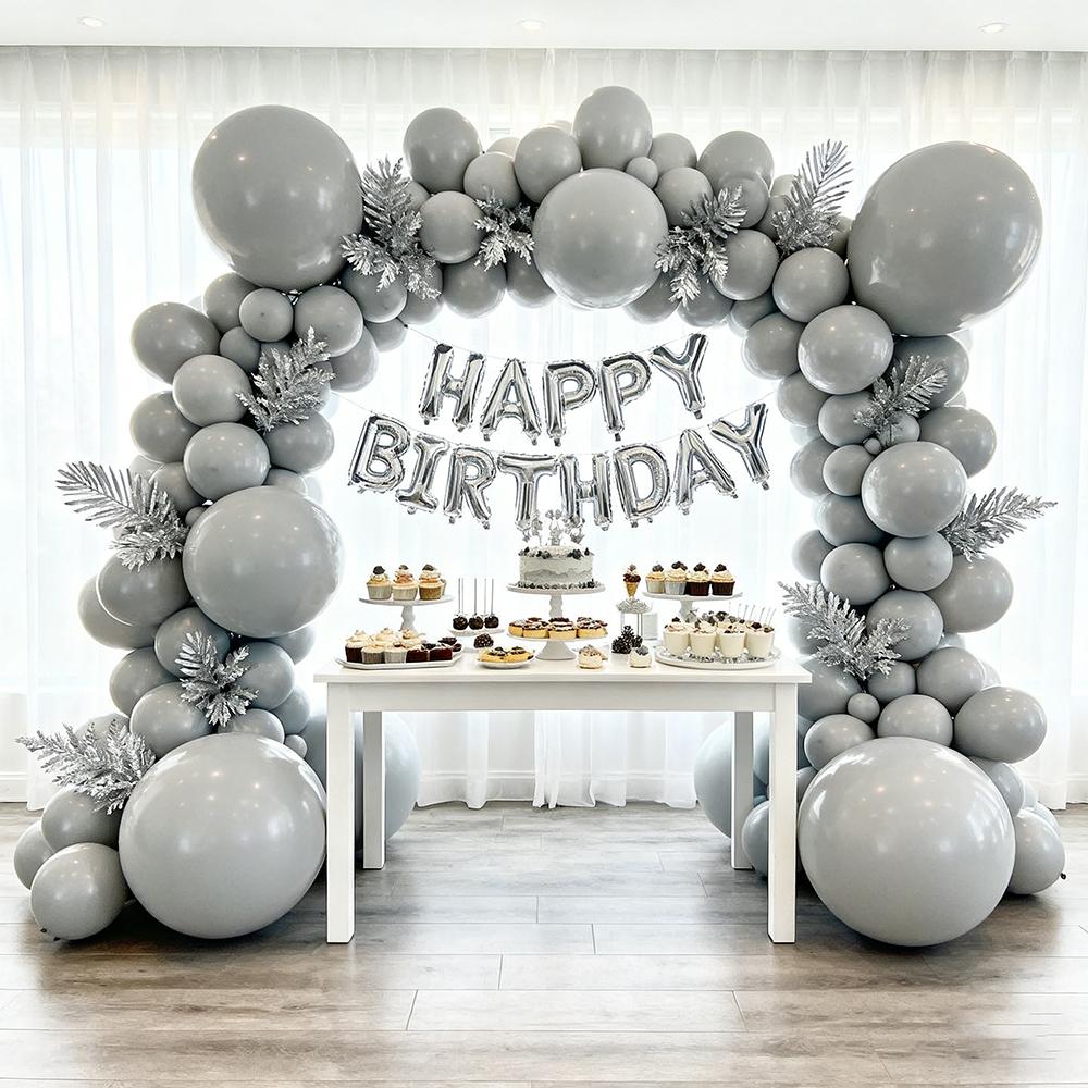 2-20pcs Gray Latex Balloon Wedding Birthday Anniversary Graduation Festival Celebration Indoor Party Decoration Grey Balloons