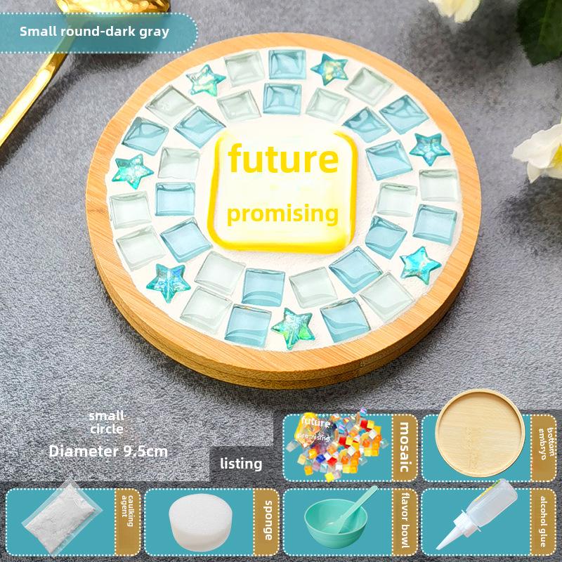 Bamboo Mosaic Coaster DIY Kit for Students and Kids