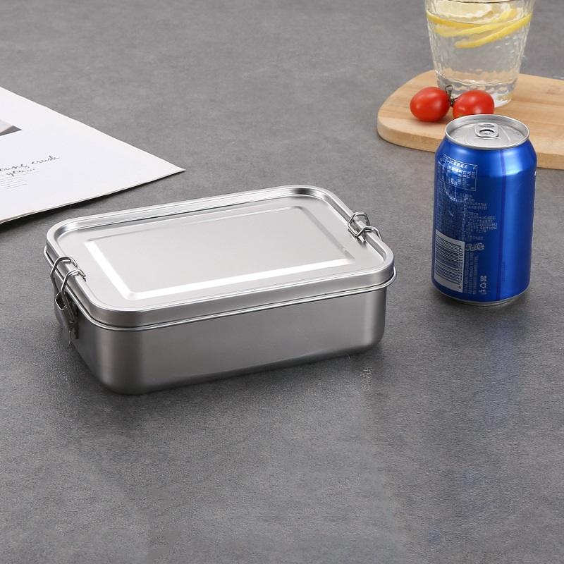 Ланч-бокс из нержавеющей стали 304 с перегородкой Ланч-бокс Прямой тип Контейнер для хранения Утолщенный контейнер для хранения продуктов Ланч-бокс 1400ML2Pcs 2640₽