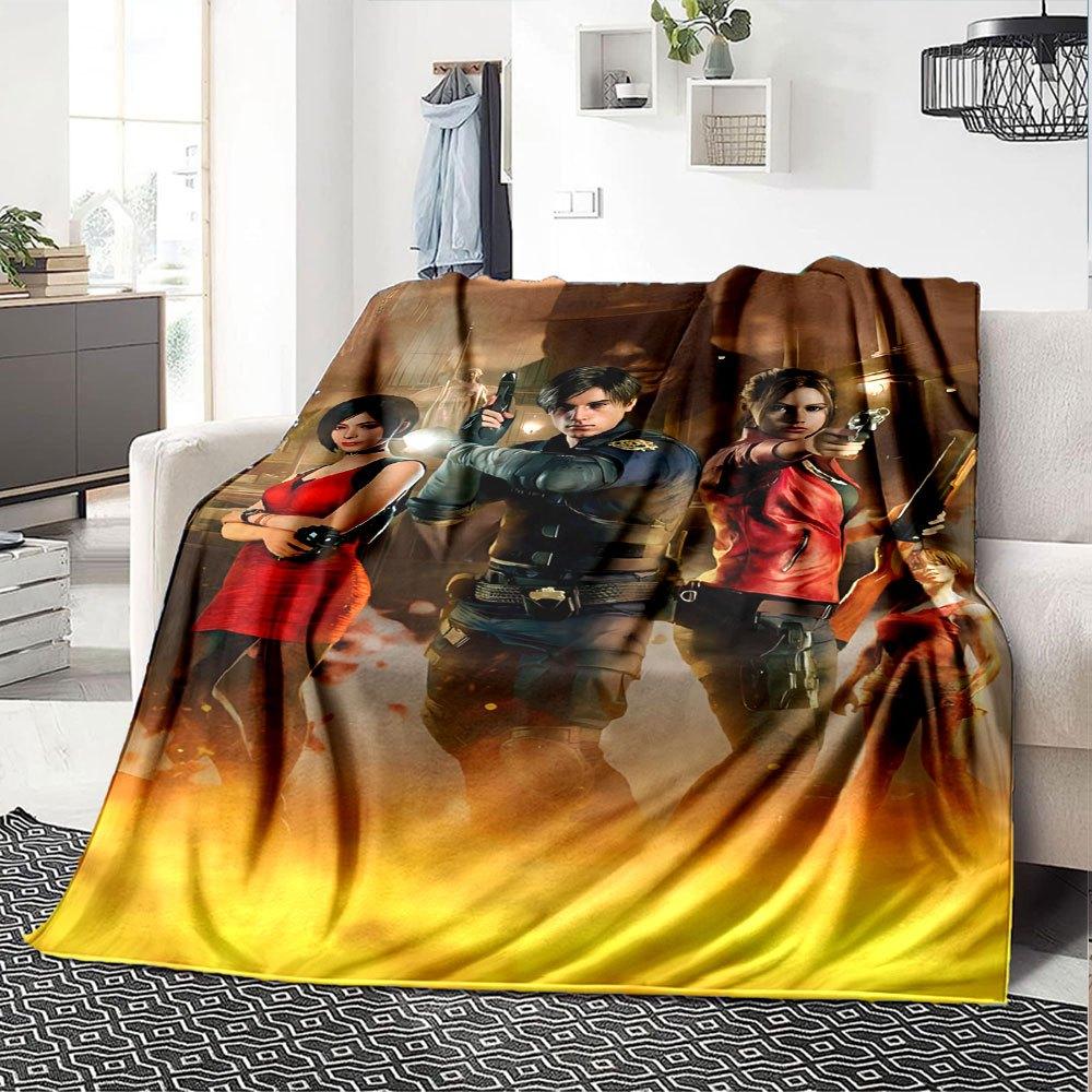 1pc Resident Evil 9 Blanket Soft Warm Throw for Home, Office, Travel All Season Cozy Bedding Gift, Office Cozy Accessory