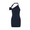 X Jacquemus SS24 Effen Kleur Casual Stretch Gelaagd Cami Jurkje Dames Jurk Donkerblauw Zwart FJ3141-475