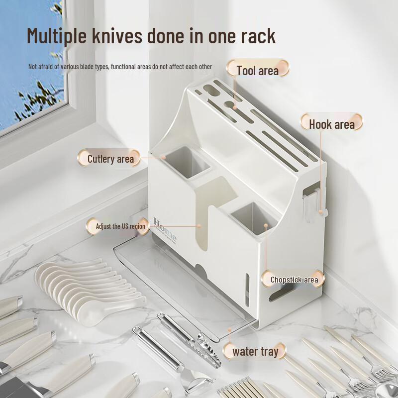 JiaBaili Stojak i Organizer na Noże Kuchenne ze Stali Nierdzewnej