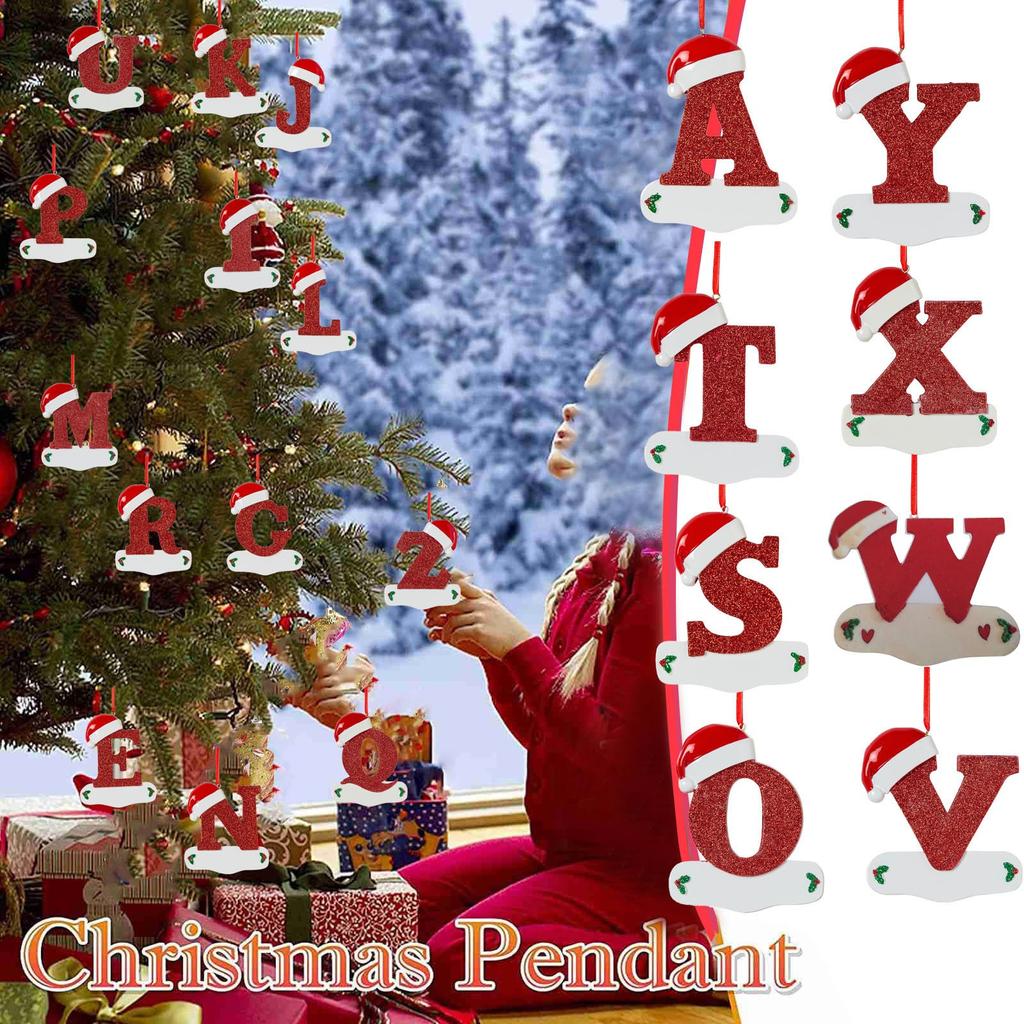 Christmas Tree Decoration Pendant Personalized Christmas 26 Letter Ornaments