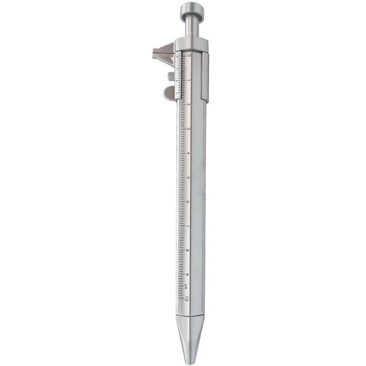 Technical Flow Logistics Ballpoint Pen with Ruler: Measures Size, Object, and Distance with a Measurement Function.