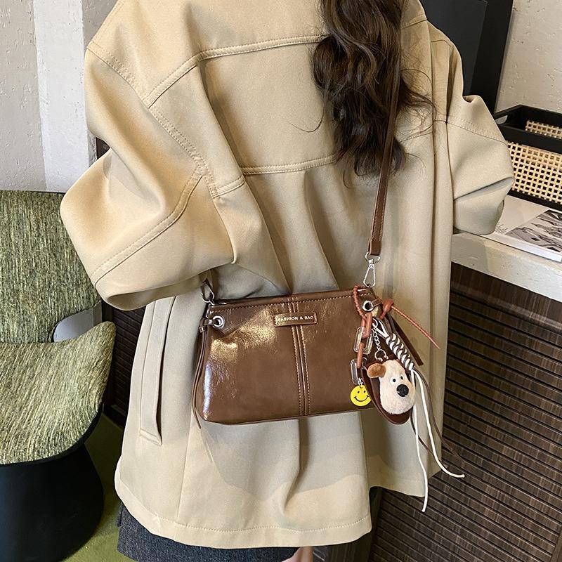 Simple Messenger Bag, New Women's Commuter Casual Fashion Trendy Portable Retro Shoulder Small Square Bag