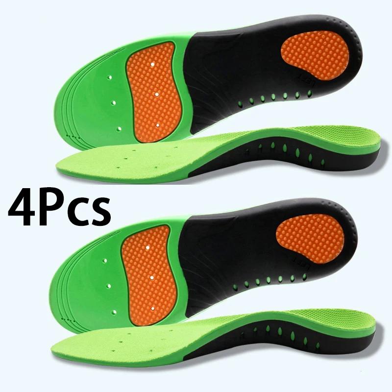 2/4PCS Arch Support Orthopedic Insoles Flat Feet Plantar Fasciitis Insoles GEL Shock Absorbing Soles Soft Elastic Sports Insoles
