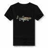 Cartoon Snake River Mountain Trout Outdoor Fishing T-shirt Men Summer Camping Adventure Hiking T Shirt  Casual Tshirt