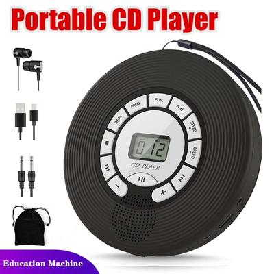 Taşınabilir CD Çalar ve MP3 Çalar Atlama Önleyici Korumalı ve Çift Stereo Hoparlörlü Eğitim Makinesi Öğrenci Çalma Hızı
