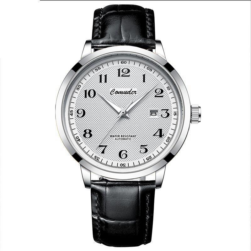 Men's Luminous Waterproof Automatic Skeleton Watch with Calendar