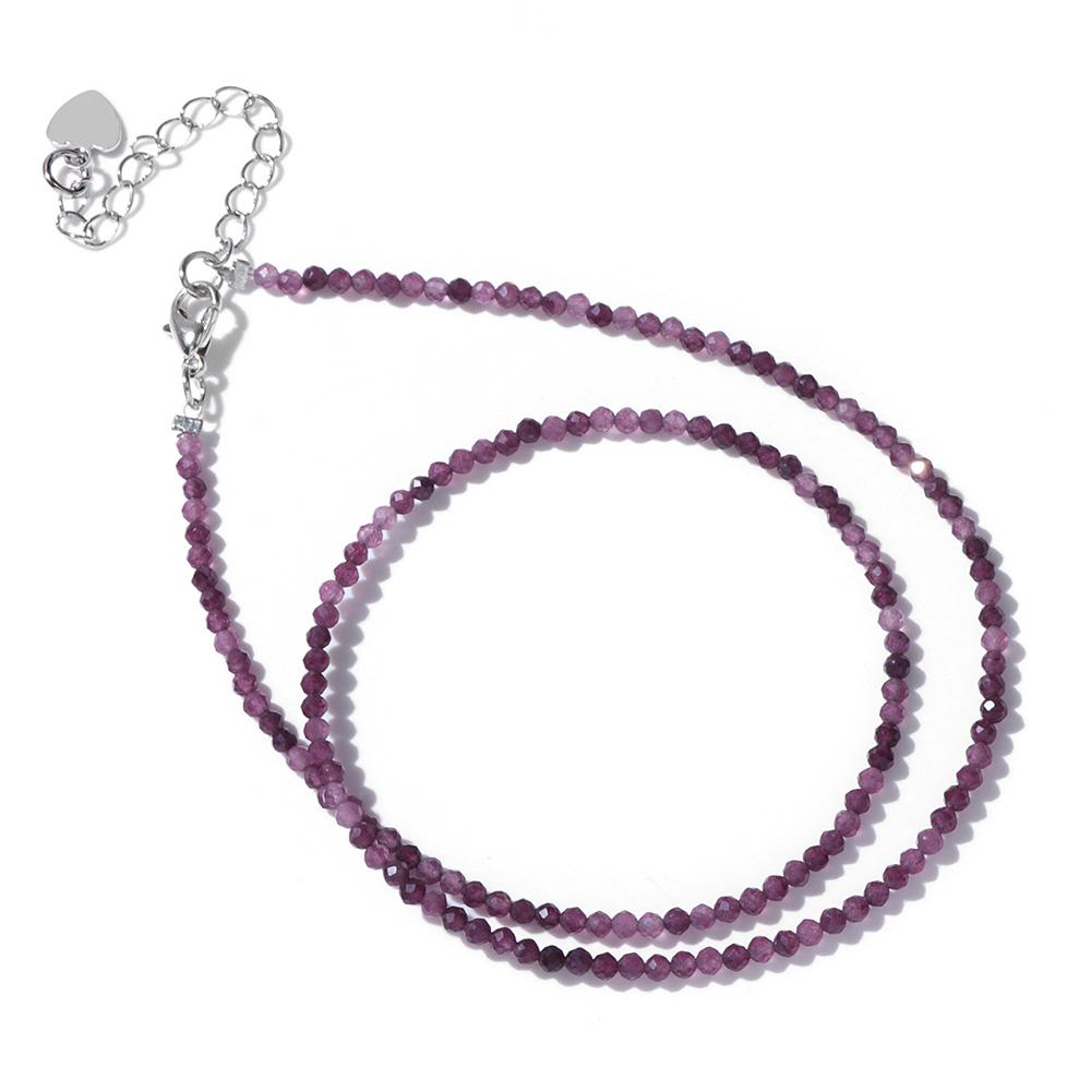 2mm Natural Crystal Beads Necklace Tiger Eye Stone Black Spinel Mix Quartzs Choker Clavicle Chains For Women Men Jewelry