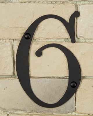 Metall-Zahl Null 170x145mm Schwarz für Tür Wohnhaus Adressschild