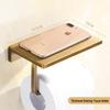 Antique-style Copper Paper Towel and Phone Holder for Bathroom Hotel Use - European No-Drill Design.