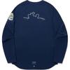 Li Ning Letter Round Neck Comfortable Breathable Long Sleeve T-Shirt Men Tops Navy-Blue AHSUE73-1