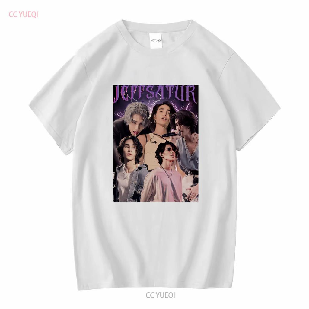 NWT Thai Singer Actor Jeff Satur Artist T Shirt long or short sleeves vintage Washed graphic homme streetwear Versatile Stylish