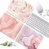 Pink Gold Marble Mousepad Small LockEdge Mouse Pad For Gamers Computer Desk Pad Rectangular Anti-slip Rubber