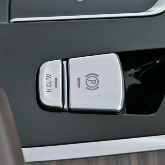 ABS Silver Electronic Handbrake Button Cover For BMW 5 Series G38 G30 2018